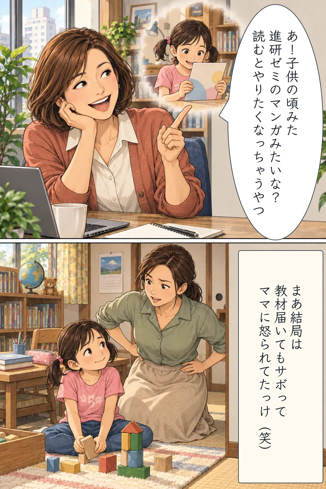 自社サービス紹介用の漫画。漫画の伝わりやすさを架空の会話で説明した制作見本
